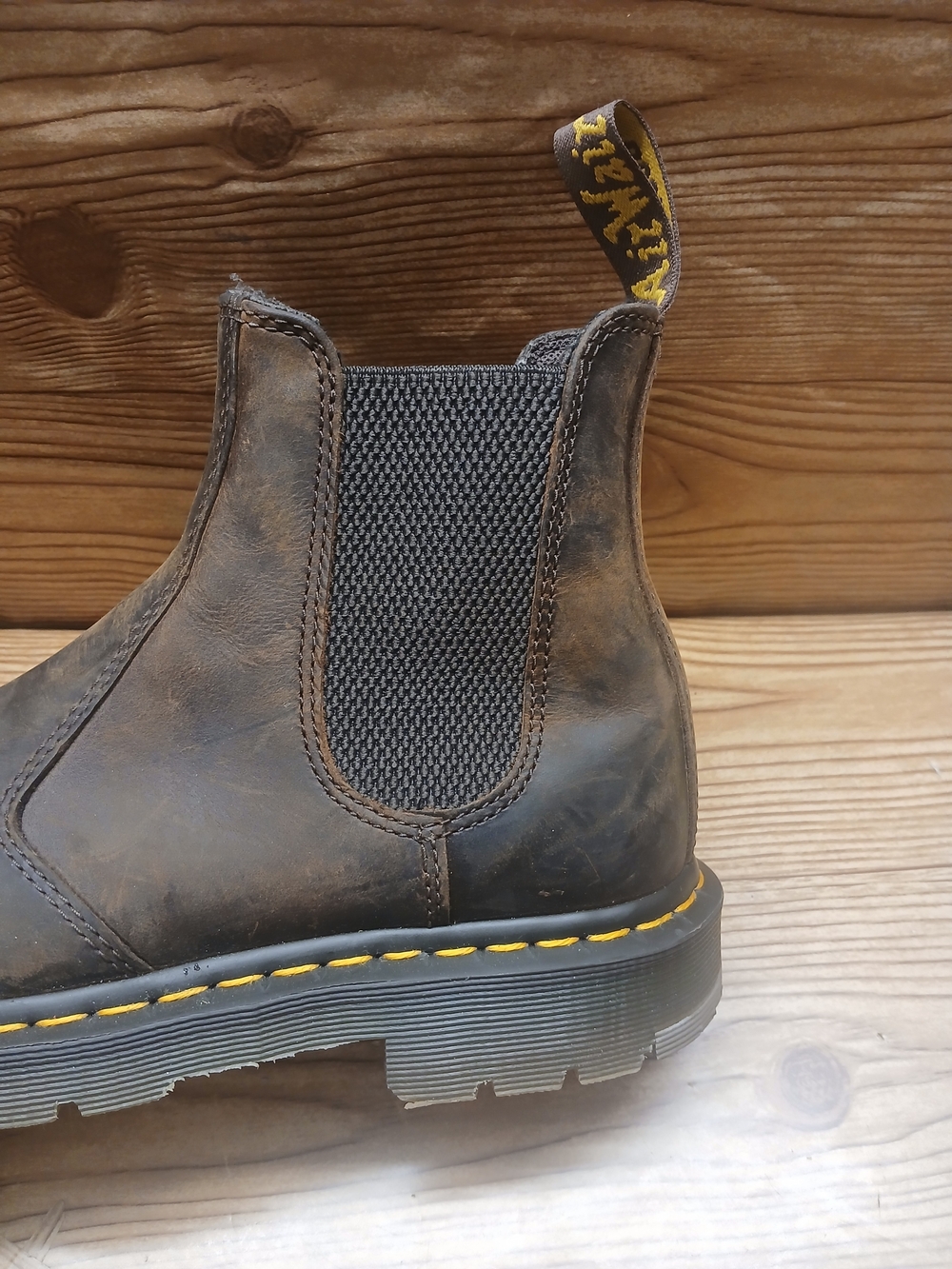 Dr. Martens Brown Leather Chukka Boot with Yellow Stitching - Picture 13 of 13